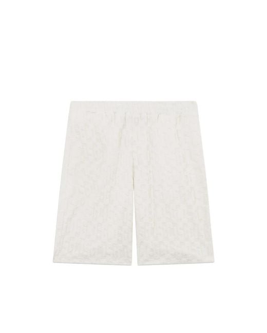 Gcds White Shorts With Monogram