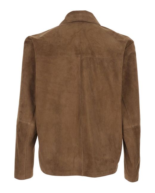 Arma Brown Suede Jacket for men