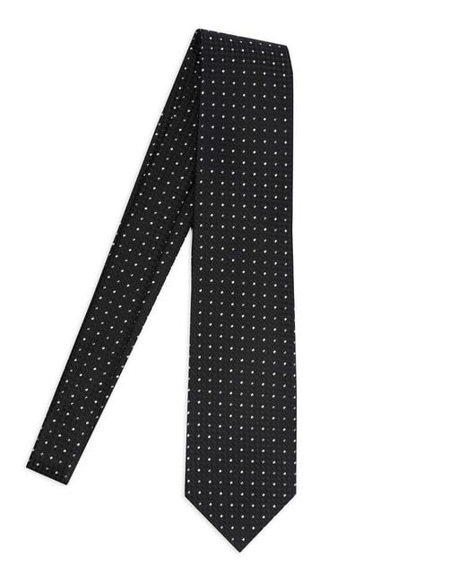 Tom Ford Black Micro Design Silk Tie for men