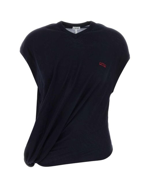 Loewe Blue Draped Sweater