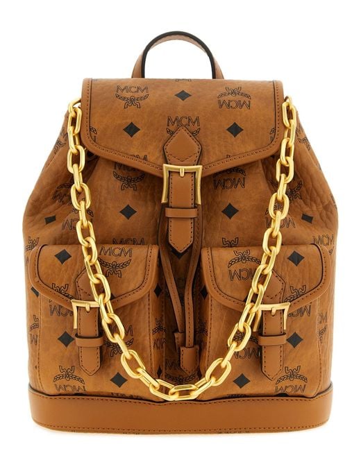 MCM Brown 'Aren' Mini Backpack