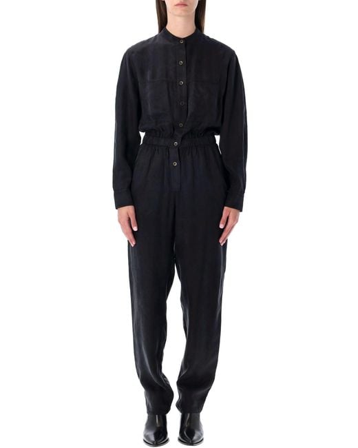 Isabel Marant Black Buttoned Jumpsuit