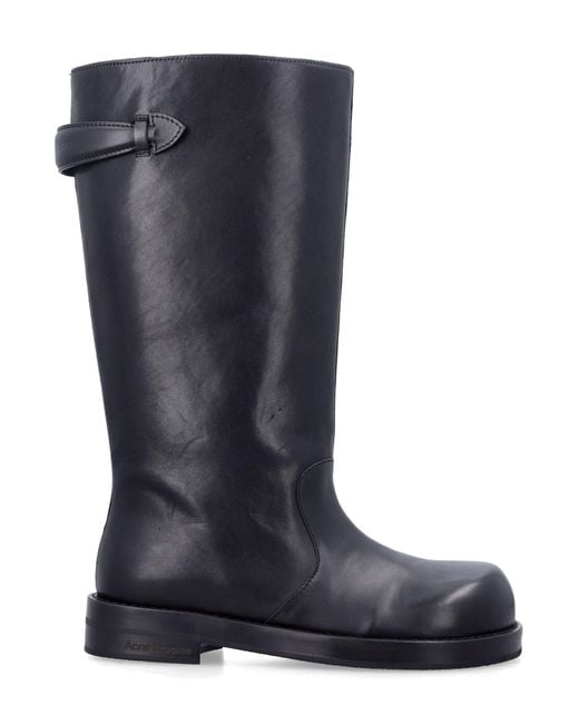 Acne Blue Leather Boots