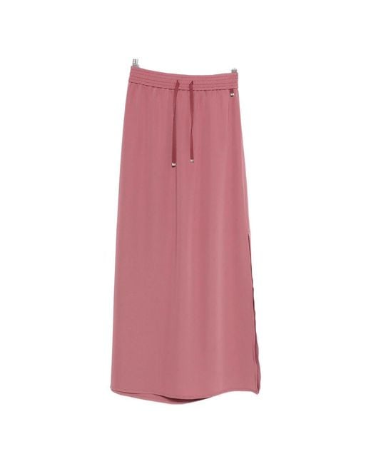 Herno Pink Polyester Cotton Skirt