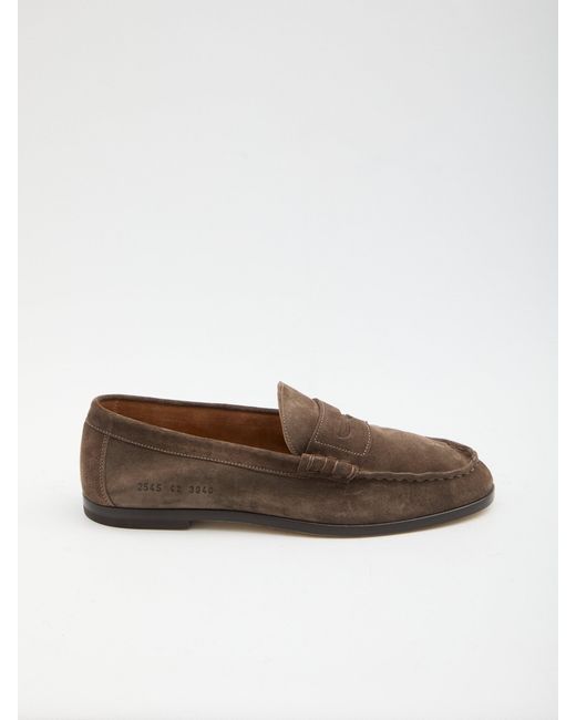 Common Projects Brown Soft Suede Loafers