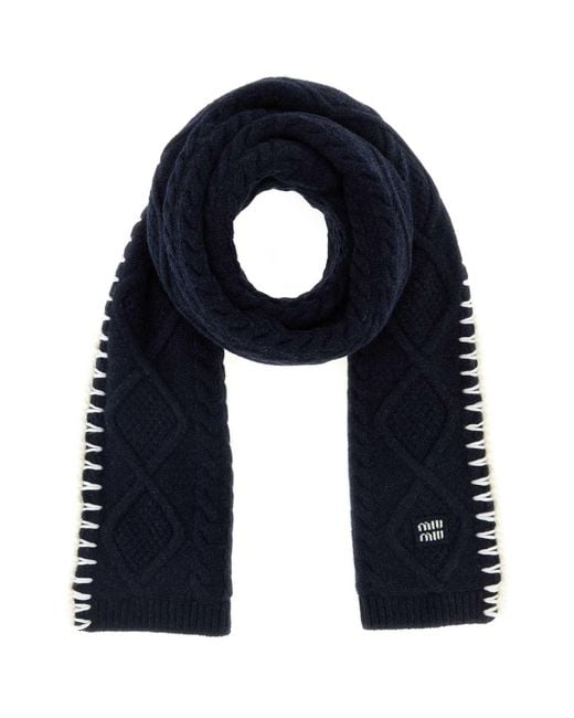 Miu Miu Blue Sciarpe
