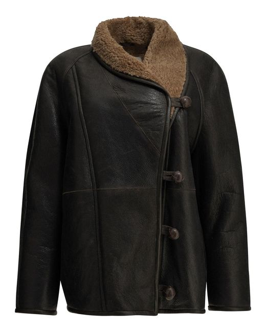 Isabel Marant Black "Camber" Shearling Jacket