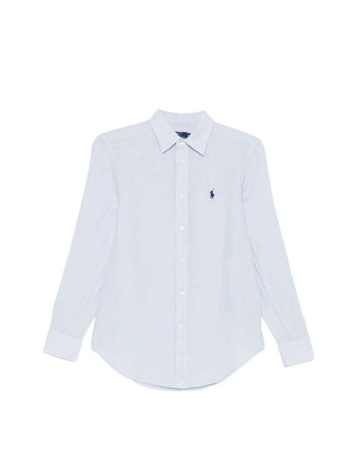 Polo Ralph Lauren Classic Long Sleeves Shirt in White | Lyst