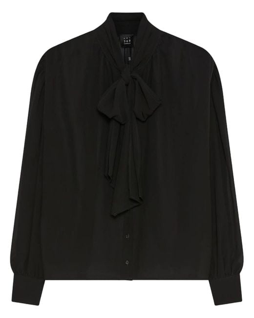 Marella Black Polyester Plain Shirt