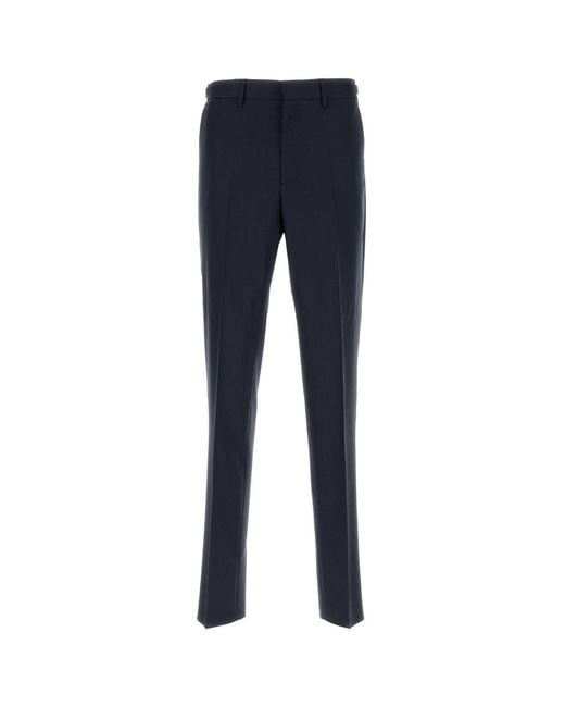 Versace Blue Dark Wool Pant for men