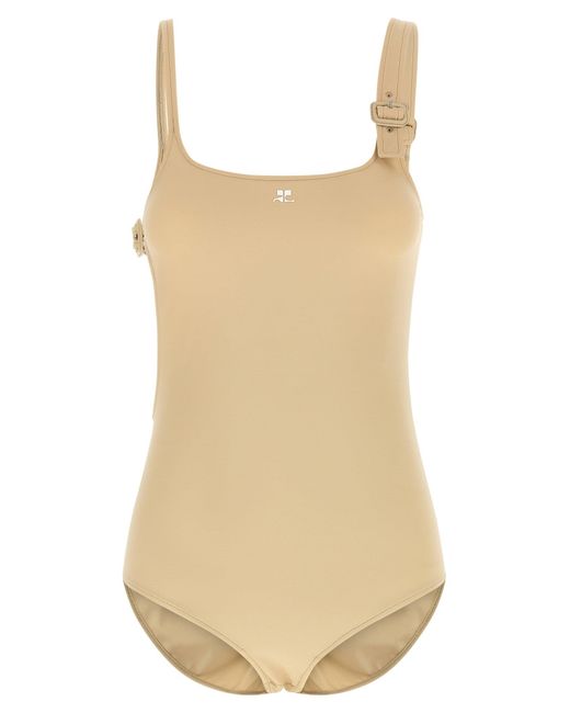 Courreges Natural Polyamide Bodysuit