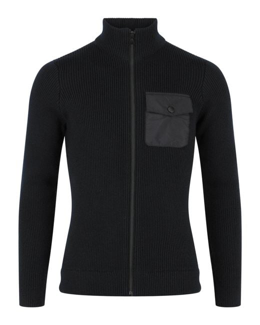 Slowear Black Zanone Zip Up Jacket for men