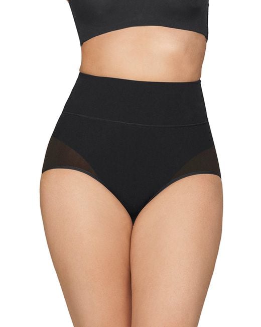 Leonisa Highwaisted Sculpting & Smoothing Panties in Black Lyst