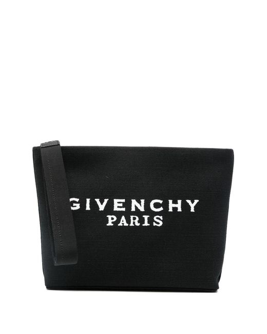 Givenchy Black Logo Cotton Pouch