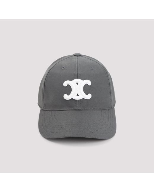 Céline Gray Triomphe Logo-Appliquãd Baseball Cap