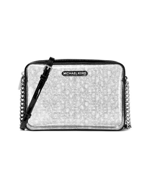 MICHAEL Michael Kors Large Clear Logoprint Crossbody Bag in Black Lyst