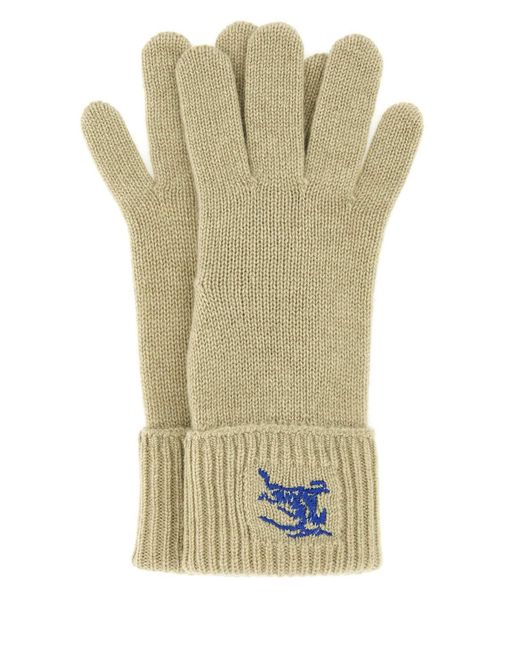 Burberry Green Leather Gloves