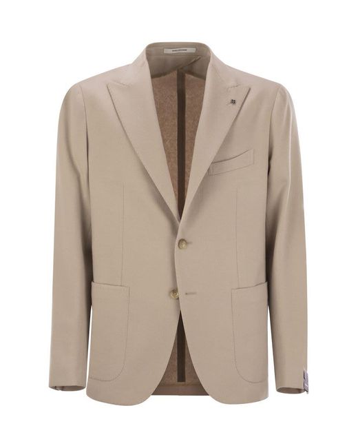 Tagliatore Brown Cashmere Jacket for men