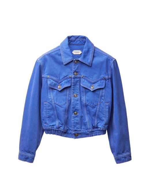 Versace Blue Denim Cotton Jacket