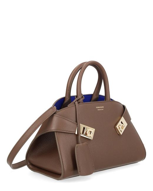 Ferragamo Brown Extra Small Hug Bag