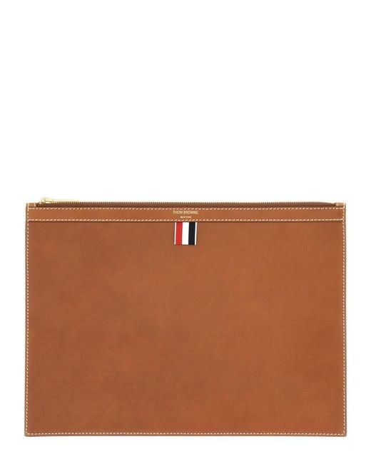 Thom Browne Brown Medium Document Holder for men