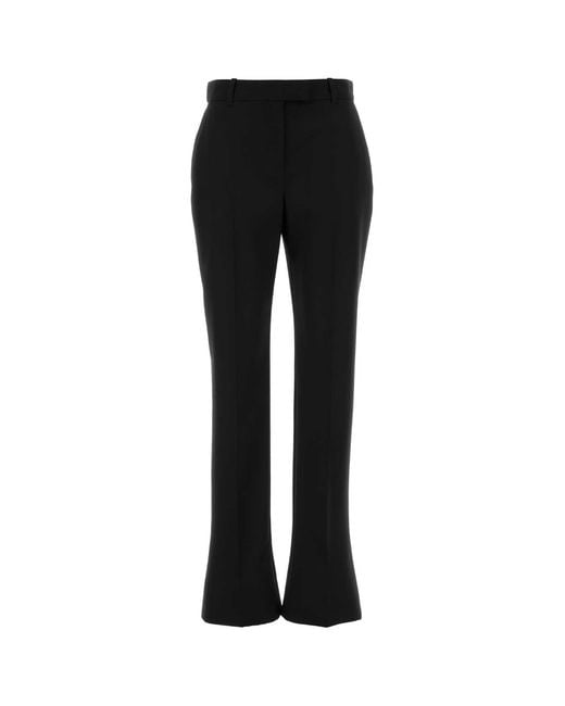 McQueen Black Wool Pant