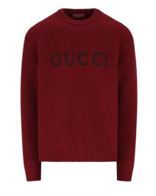 Gucci Red Wool Blend Sweater