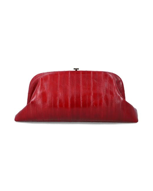 Alberta Ferretti Red Maxi Pouch Handbag