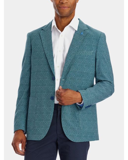 Tailorbyrd Geo Print Performance Sport Coat in Blue for Men Lyst