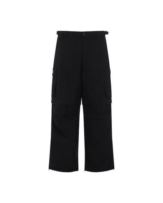 032c Black Intermission Cargo Pants for men