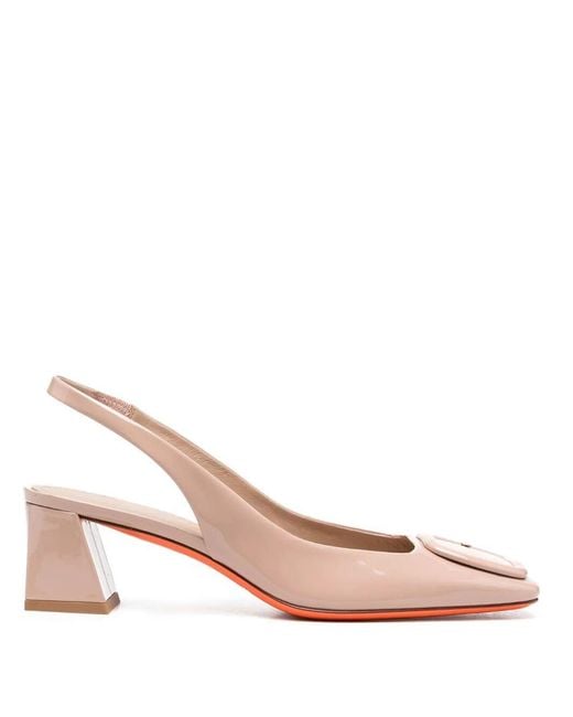 Santoni Pink "Lemon" Sling Back