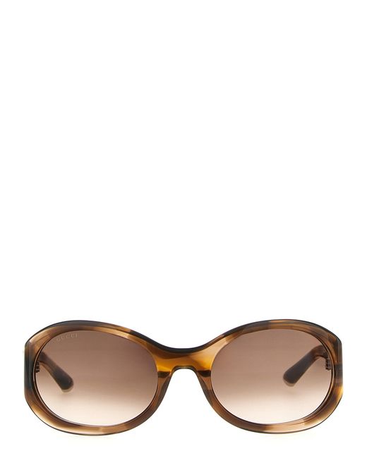 Gucci Brown Round Sunglasses