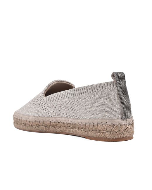 Brunello Cucinelli Gray Light Knit Espadrilles