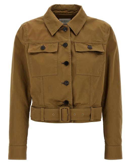 Saint Laurent Green Canvas Jacket