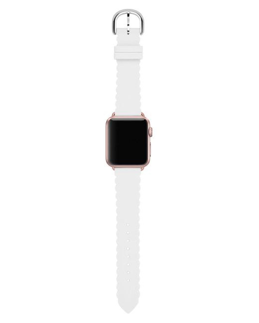 Kate Spade Leather White Scallop Silicone 38/40mm Band For Apple Watch? Lyst