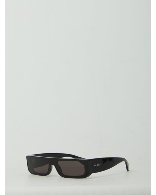 Alaïa Black Rectangular Mask Sunglasses