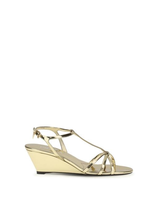 Prada Natural Wedge Sandals