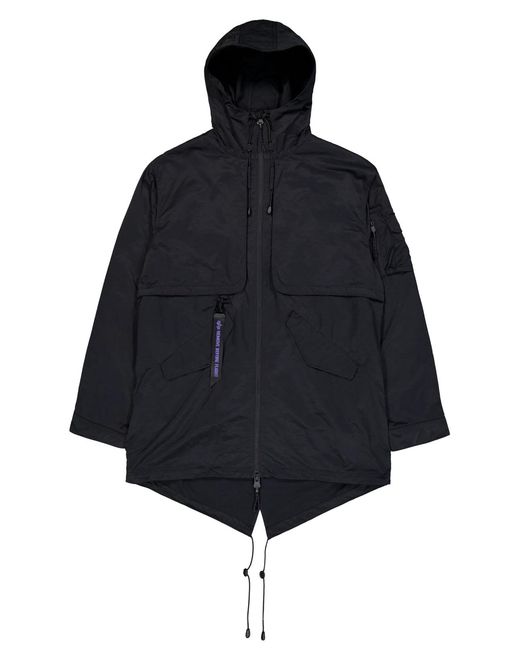 Alpha Industries Blue Utility Uv Fishtail Jacket for men