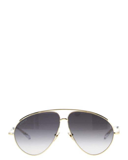 Gucci Gray 'Aviator' Sunglasses