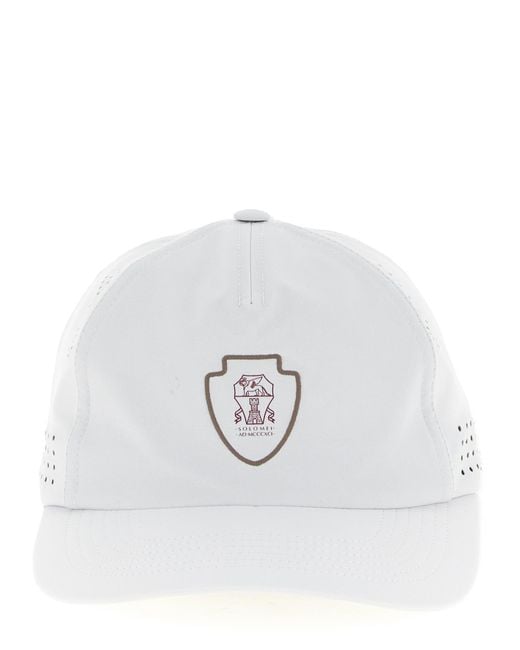 Brunello Cucinelli White Nylon Cap (Baseball Hat) for men
