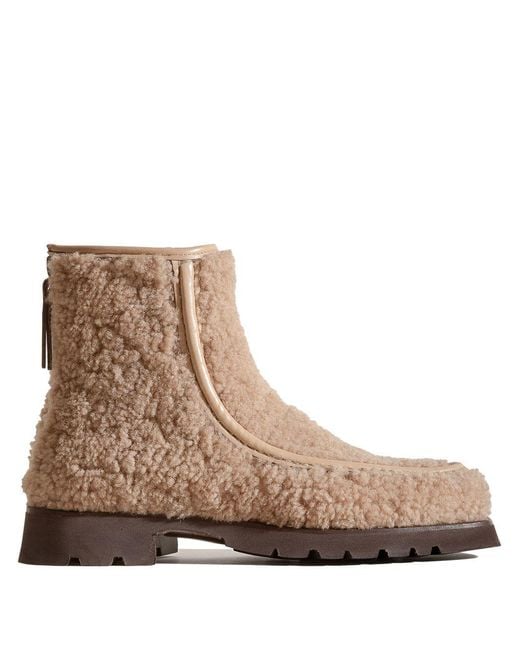 Hereu Brown Armenta Low Shearling Boots