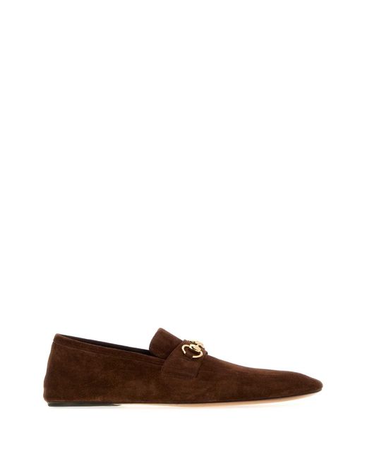 Gucci Brown Suede Loafers for men