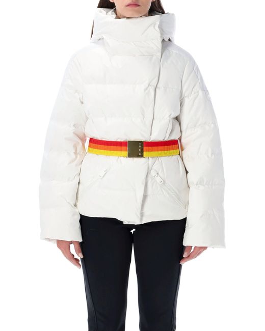 Women's White Bufèra Quilted Down Ski Jacket