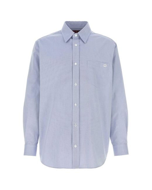 Gucci Blue Regular Shirts for men
