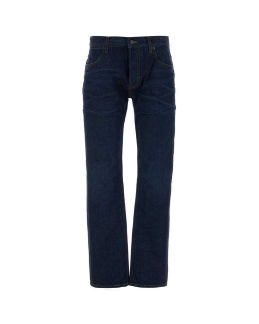 Gucci Blue Mid Rise Jeans