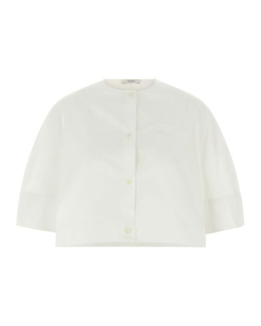 Givenchy White Cropped Shirt