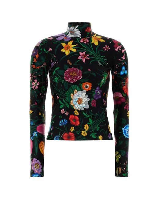 Gucci Black Printed Top