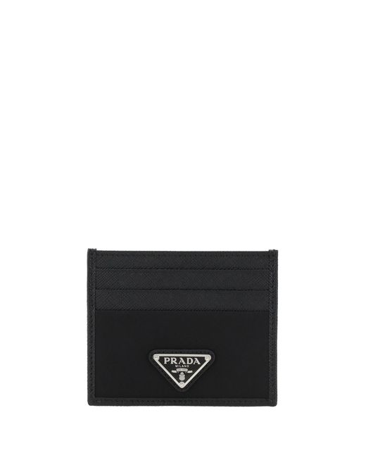 Men's Black Logoed Card Holder
