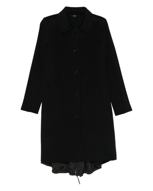 High Black Single-Breasted Coat
