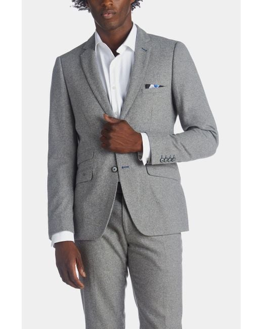 Paisley & Gray Slim Titanium Dover Notch Jacket in Gray for Men Lyst